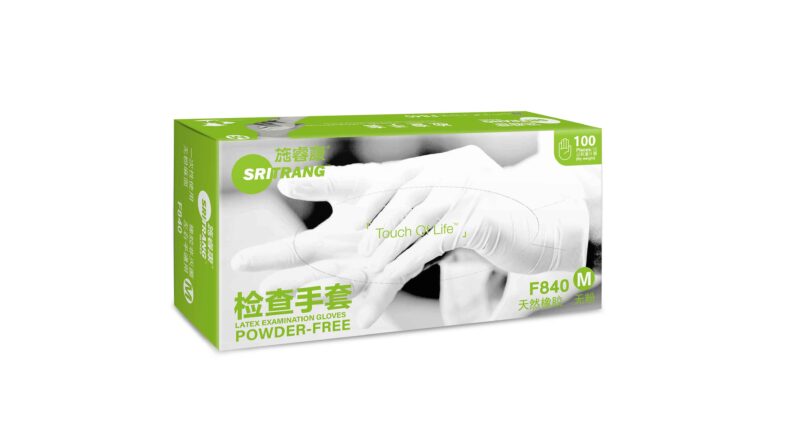 施睿康一次性乳胶无粉检查手套 白色 F840